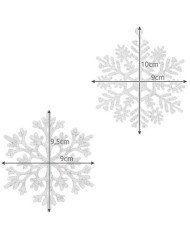 Božični okraski snežinke 12kos