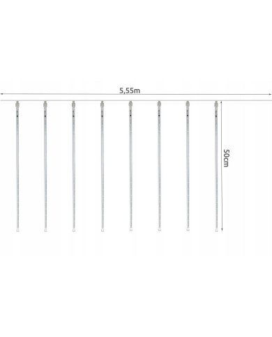 Novoletne lučke meteorji 50cm LED hladno bela