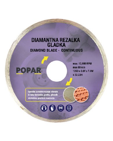 REZALKA DIAMANTNA GLADKA POPAR 115 mm