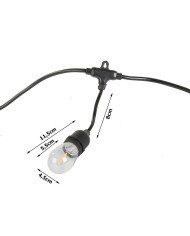 Vrtna LED girlanda z žarnicami 20 x E27 20m IP44