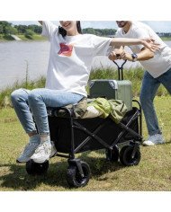 Zložljiv transportni voziček za plažo in kampiranje do 100kg