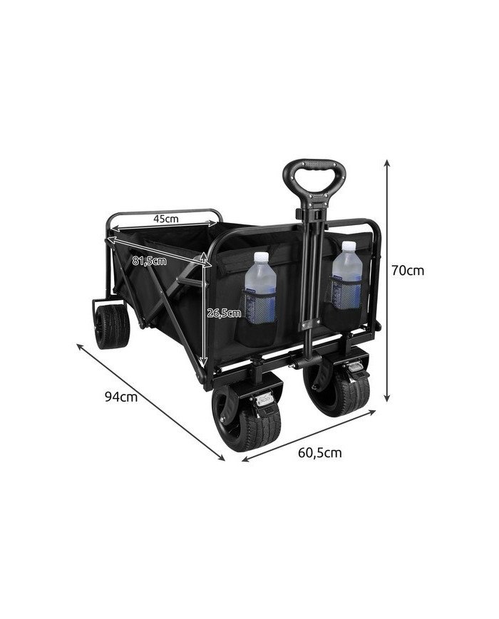 Zložljiv transportni voziček za plažo in kampiranje do 100kg