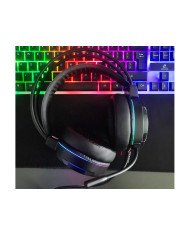 LED RGB igralne slušalke 5.1 z mikrofonom USB AUX + adapter