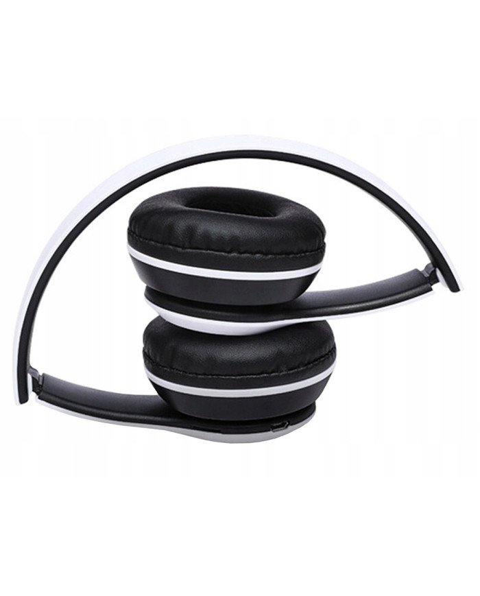 Bluetooth brezžične slušalke bele FM SD MP3 + mikrofon