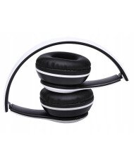 Bluetooth brezžične slušalke bele FM SD MP3 + mikrofon