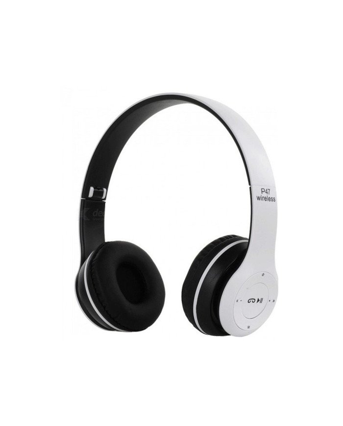 Bluetooth brezžične slušalke bele FM SD MP3 + mikrofon