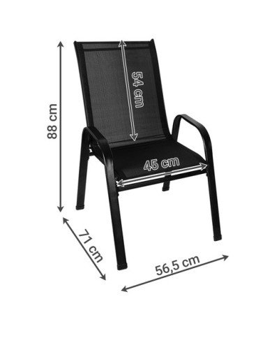 Vrtni stoli iz tekstila Sofotel SO-980, komplet 4 kosov