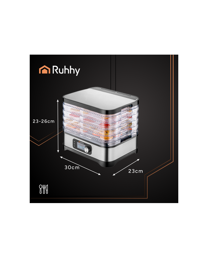 Električni sušilnik hrane zelenjave, gob in sadja LCD