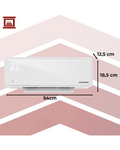 Stenska WIFI grelna zračna zavesa bela LCD 2000W
