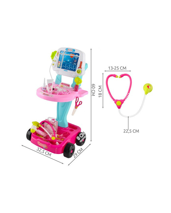 18 delni zdravniški komplet z vozičkom