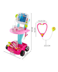 18 delni zdravniški komplet z vozičkom