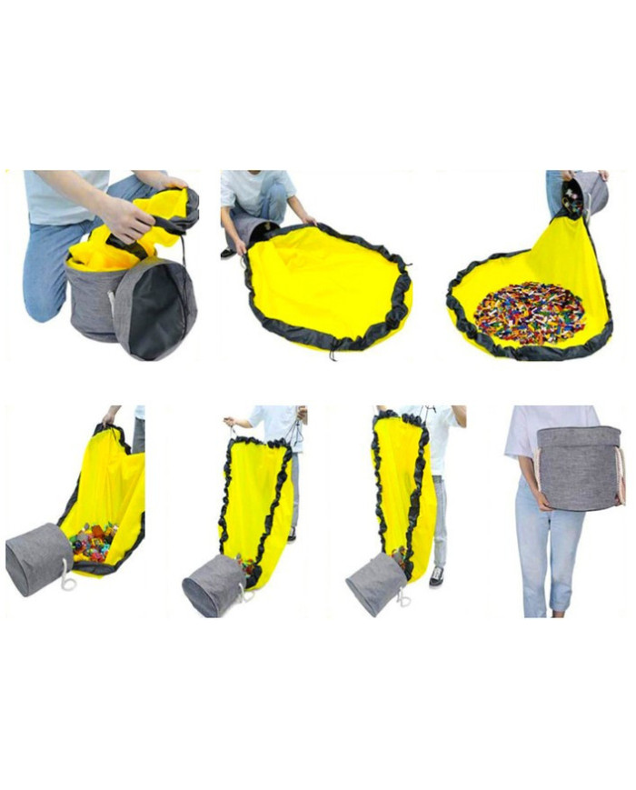 Košara za igrače z igralno podlogo