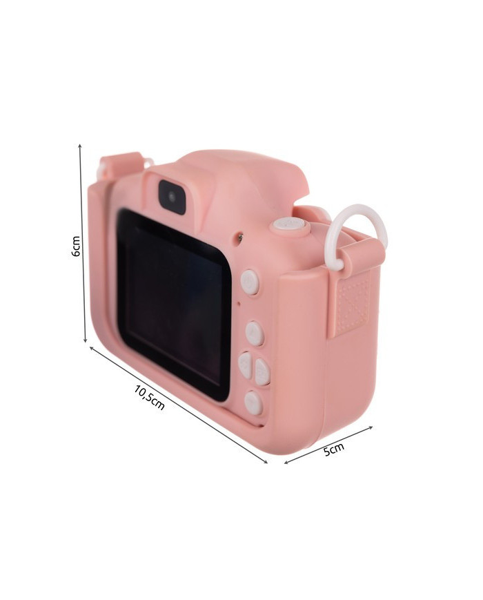 Otroški fotoaparat roza 32GB miniSD kartica