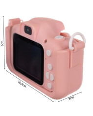 Otroški fotoaparat roza 32GB miniSD kartica