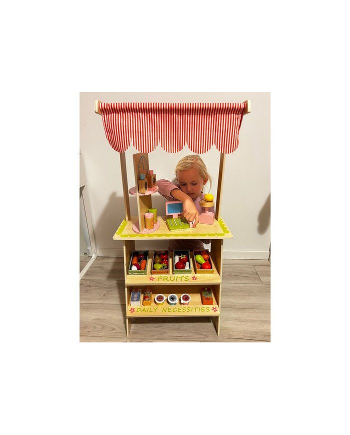 Otroška lesena stojnica z blagajno