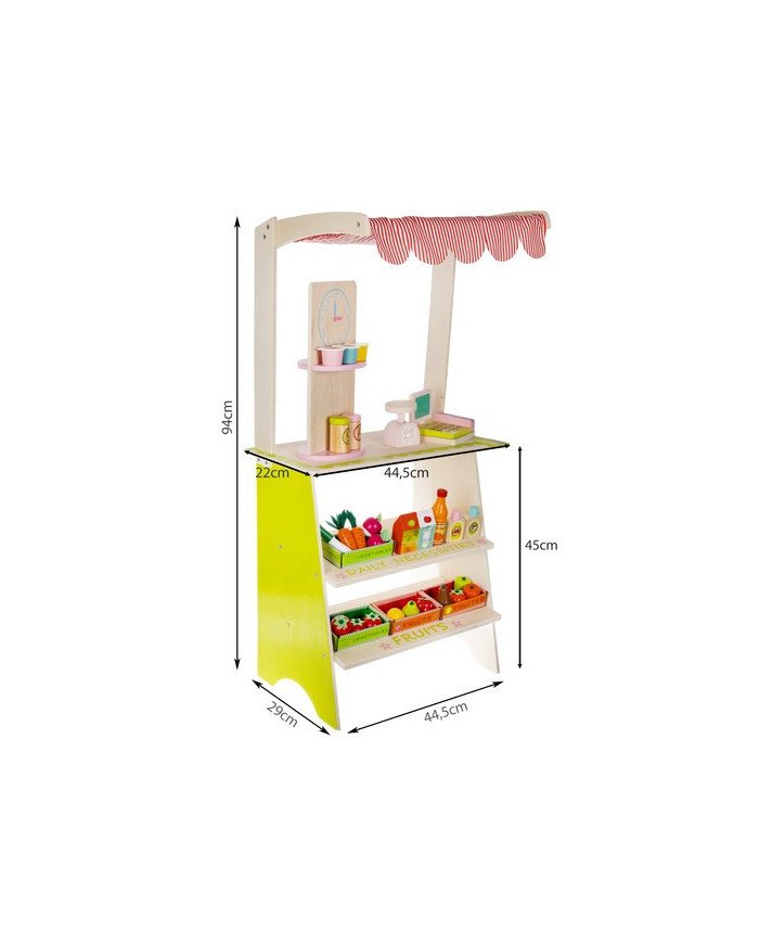 Otroška lesena stojnica z blagajno