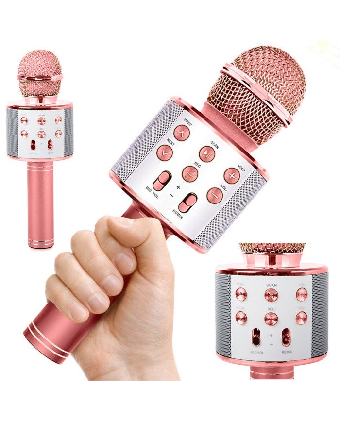 Karaoke mikrofon zvočnik roza