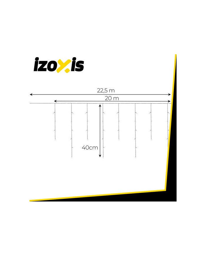 Zunanje novoletne lučke zavesa 500 LED toplo bela 20m