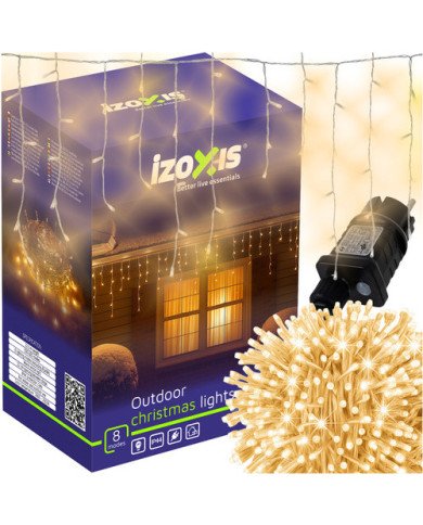 Zunanje novoletne lučke zavesa 500 LED toplo bela 20m