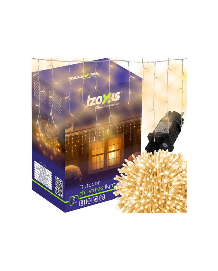 Zunanje novoletne lučke zavesa 500 LED toplo bela 20m