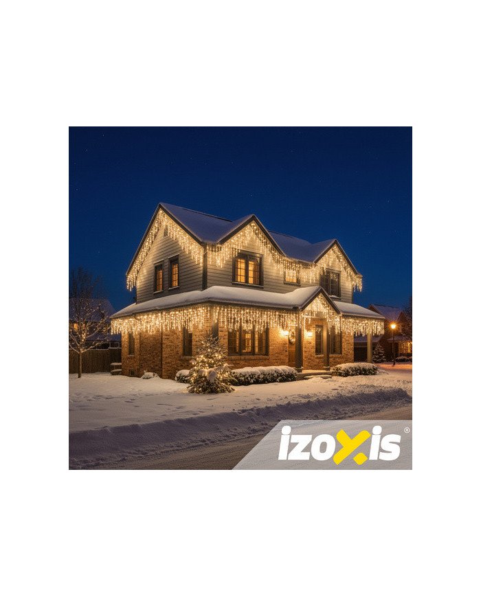 Zunanje novoletne lučke zavesa 500 LED toplo bela 20m