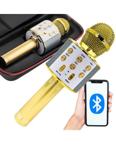 Karaoke zlati mikrofon zvočnik