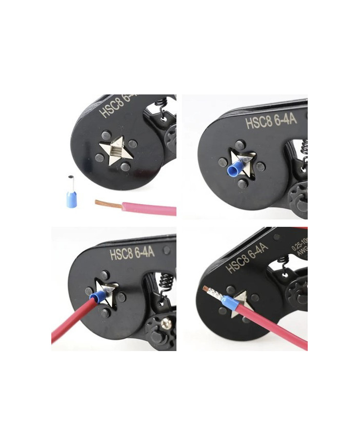 Krimp klešče za stiskanje tulcev 0,25-10mm2 + 1200 votlic