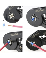 Krimp klešče za stiskanje tulcev 0,25-10mm2 + 1200 votlic