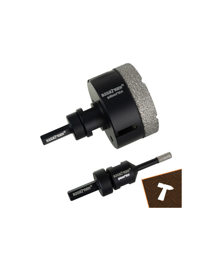 BIGSTREN set 6 diamantnih kronskih žag M14 za keramiko in kamen 6-68mm + adapter