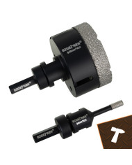 BIGSTREN set 6 diamantnih kronskih žag M14 za keramiko in kamen 6-68mm + adapter