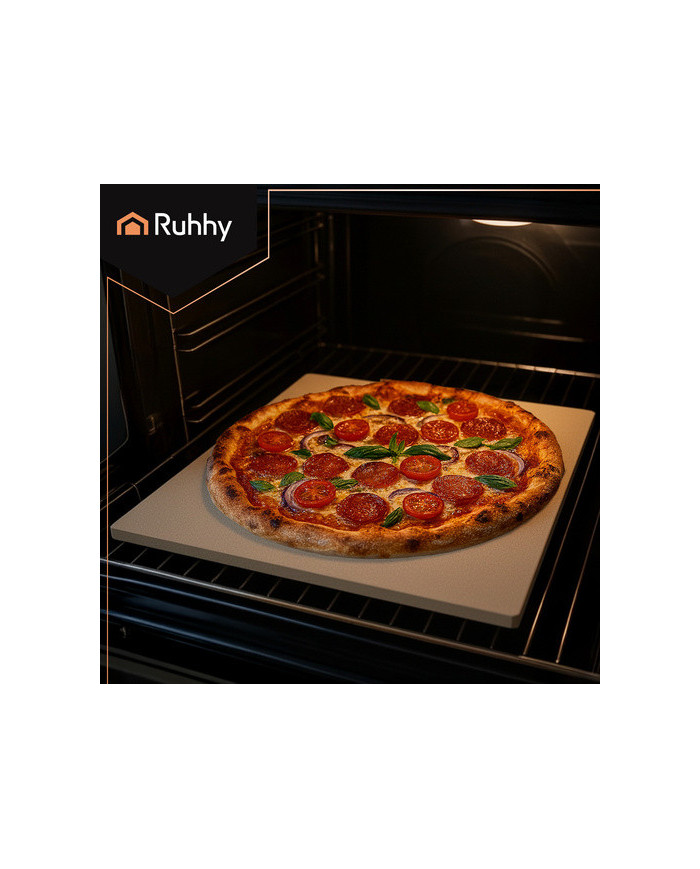 Ruhhy Šamotni kamen za peko pizze ali kruha z loparjem