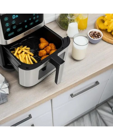 Cvrtnik na vroč zrak Air Fryer Ruhhy 8L XXL — Brez maščobe, 10 samodejnih programov, LED zaslon
