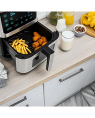 Cvrtnik na vroč zrak Air Fryer Ruhhy 8L XXL — Brez maščobe, 10 samodejnih programov, LED zaslon