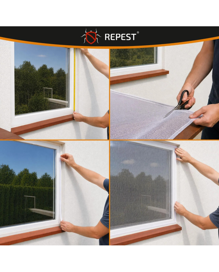 Okenska mreža proti komarjem Repest 160 × 130 cm, bela