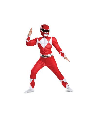 Klasična mišična obleka RED RANGER-POWER RANGERS vel. 7-8 let