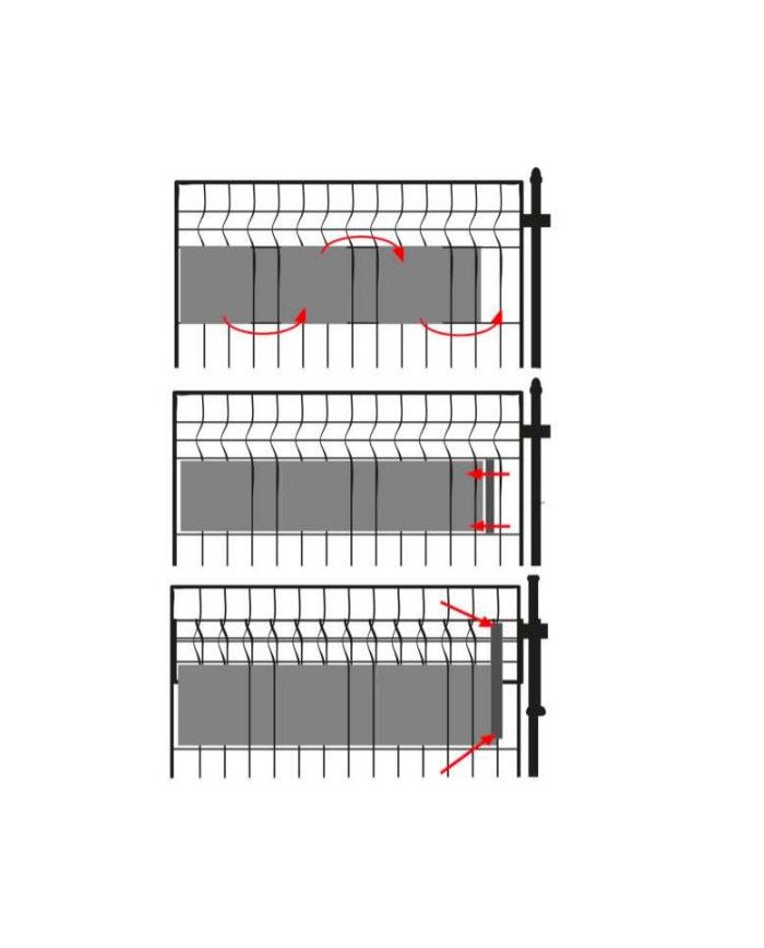 PVC Trak za panelno ograjo siv 35m 630g