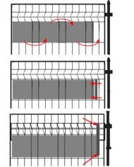 PVC Trak za panelno ograjo siv 35m 630g